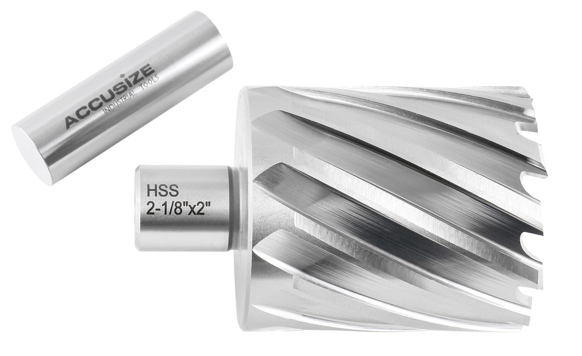 2-1/8'' Cutting Dia, 3/4'' Weldon Shank, 2'' Cutting Depth H.S.S. Annular Cutters, 2081-2039