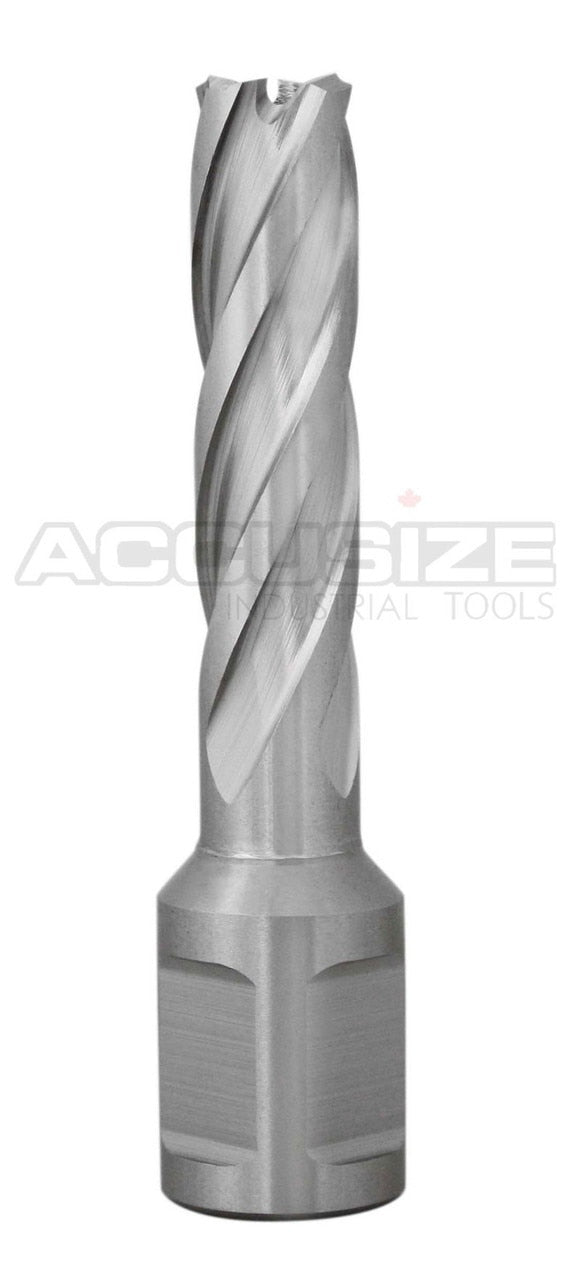 2" Cutting Depth, H.S.S. Annular Cutters with 3/4" or 1-1/4" Weldon Shank, CBN Ground, ANSI Standard