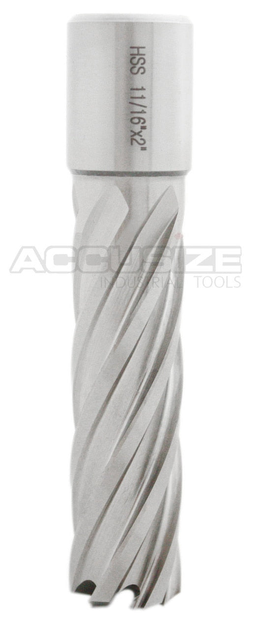 Lot de 8 couteaux annulaires HSS de 2 po de profondeur, 7/16", 9/16", 11/16", 13/16", 15/16", 1-1/16", HCS2-0000