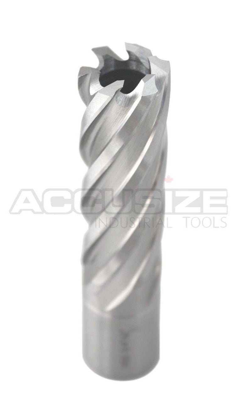 2" Cutting Depth, H.S.S. Annular Cutters with 3/4" or 1-1/4" Weldon Shank, CBN Ground, ANSI Standard