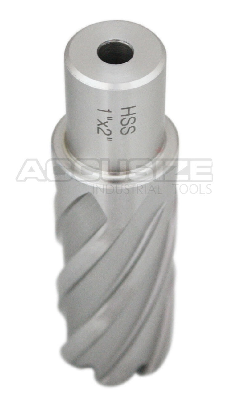 Fraises annulaires H.S.S. de 2" Profondeur de coupe avec tige Weldon 3/4" ou 1-1/4 po, sol CBN, norme ANSI
