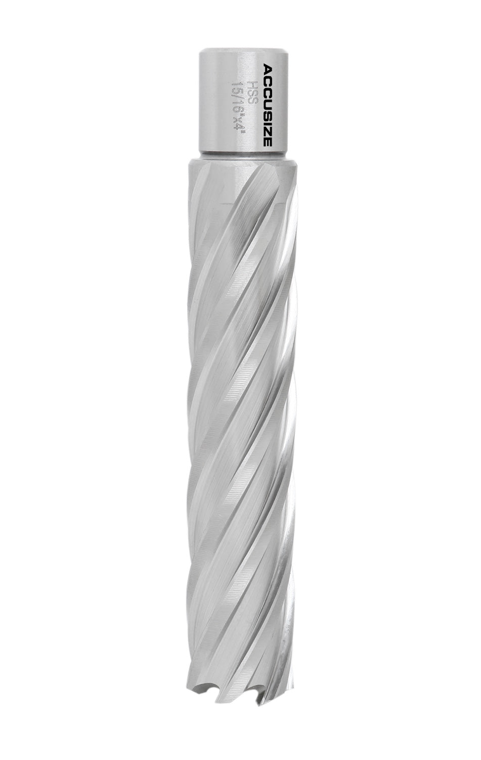 Accusize Industrial Tools 15/16" Cutting Dia x 4" Cutting Depth with 3/4" Weldon Shank High Speed Steel Slugger Cutter, CBN Ground, 2084-2020