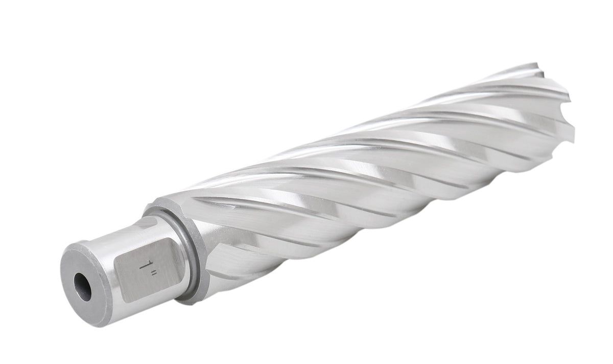 Accusize Industrial Tools 1" Cutting Dia x 4" Cutting Depth with 3/4" Weldon Shank High Speed Steel Slugger Cutter, CBN Ground, 2084-2021