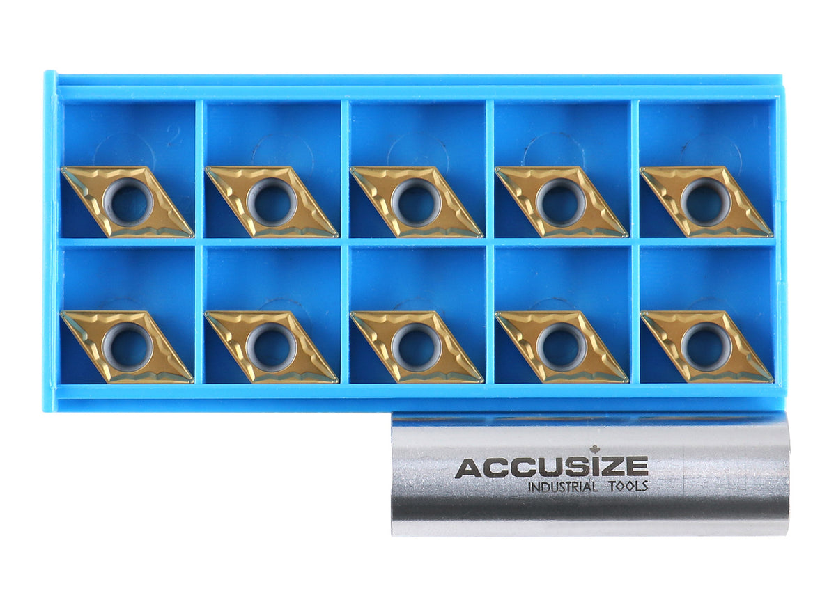 DCMT Inserts en carbure revêtus de Tin, 10 pièces/boîte