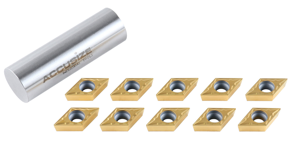 DCMT Inserts en carbure revêtus de Tin, 10 pièces/boîte