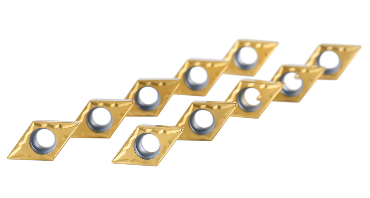 DCMT Inserts en carbure revêtus de Tin, 10 pièces/boîte