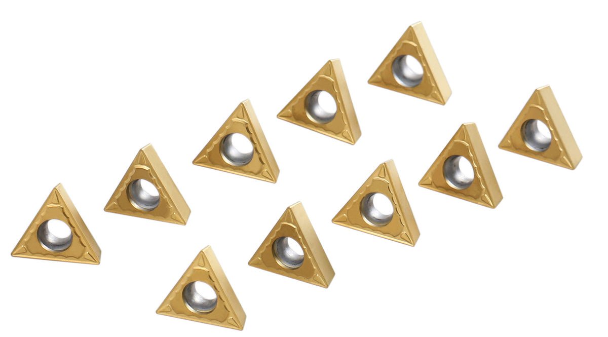 Carbide Inserts, TCMT, TiN / CVD Coated, 10 PCS/SET