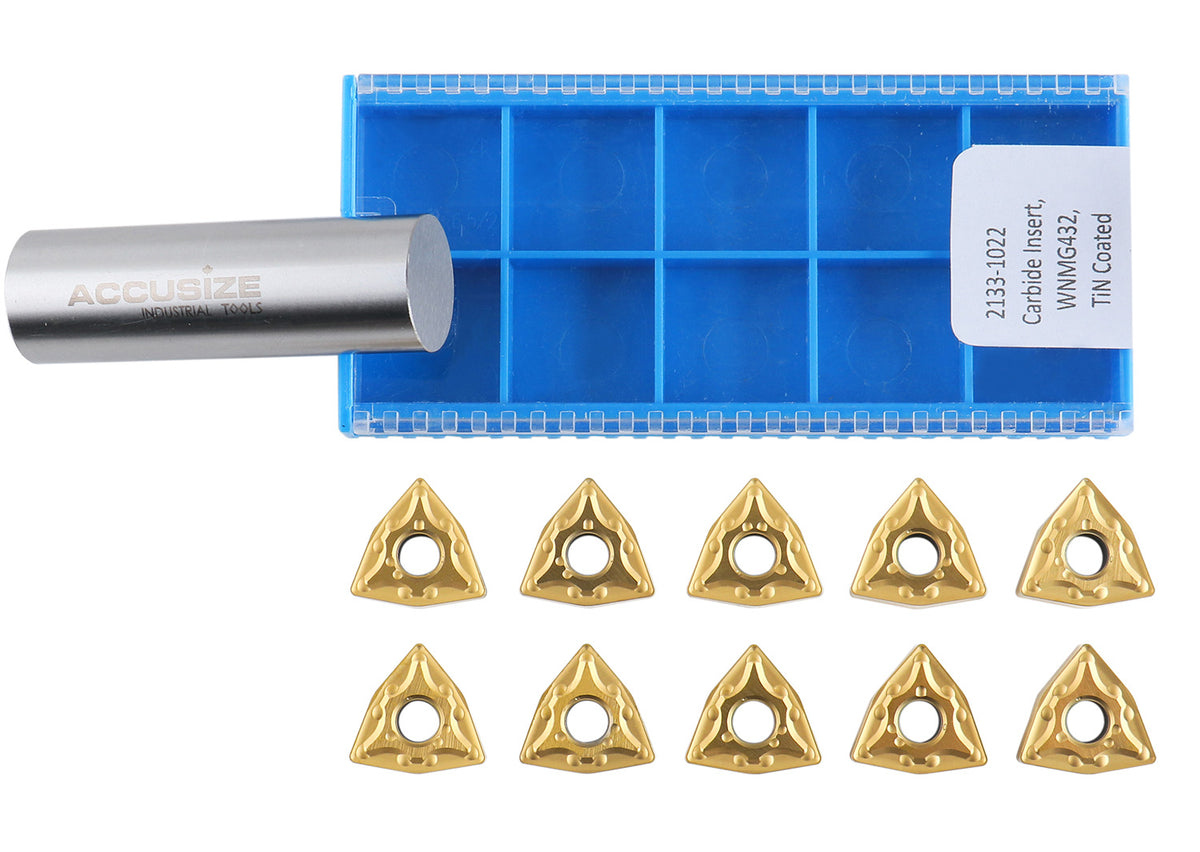 WNMG432 Inserts en carbure, revêtus de Tin, 10 Pcs/Set