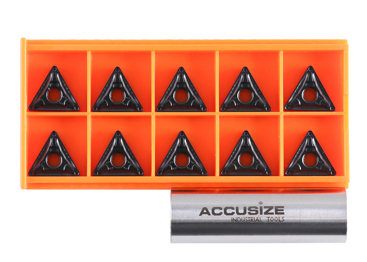 TNMG Carbide Inserts, CVD Coated, Black/Yellow, 10 ps/box
