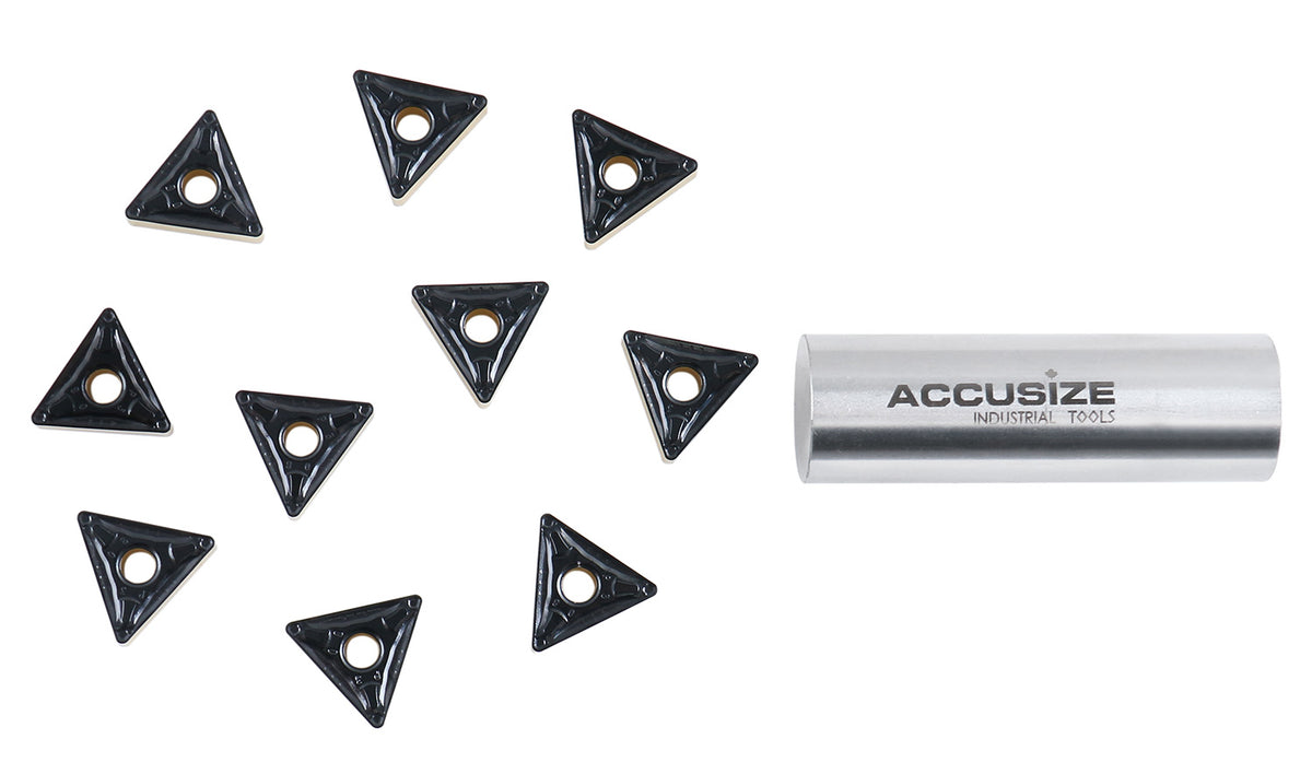 TNMG Carbide Inserts, CVD Coated, Black/Yellow, 10 ps/box