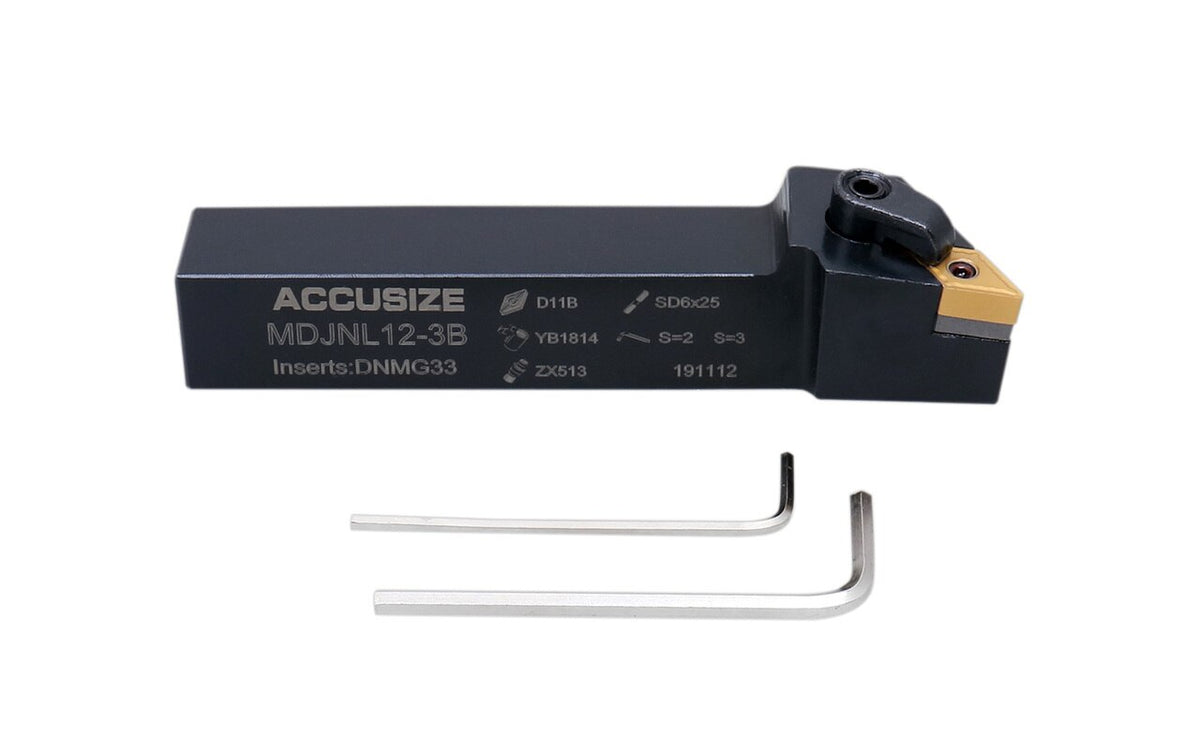 Porte-outils MDJN R/L, avec inserts DNMG, Droite et Gauche