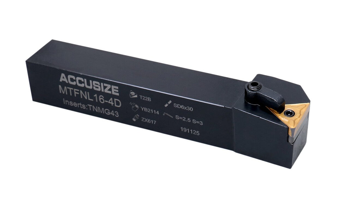 MTFN R/L Toolholders with Carbie TNMG Inserts, Right-Hand and Left-Hand Available