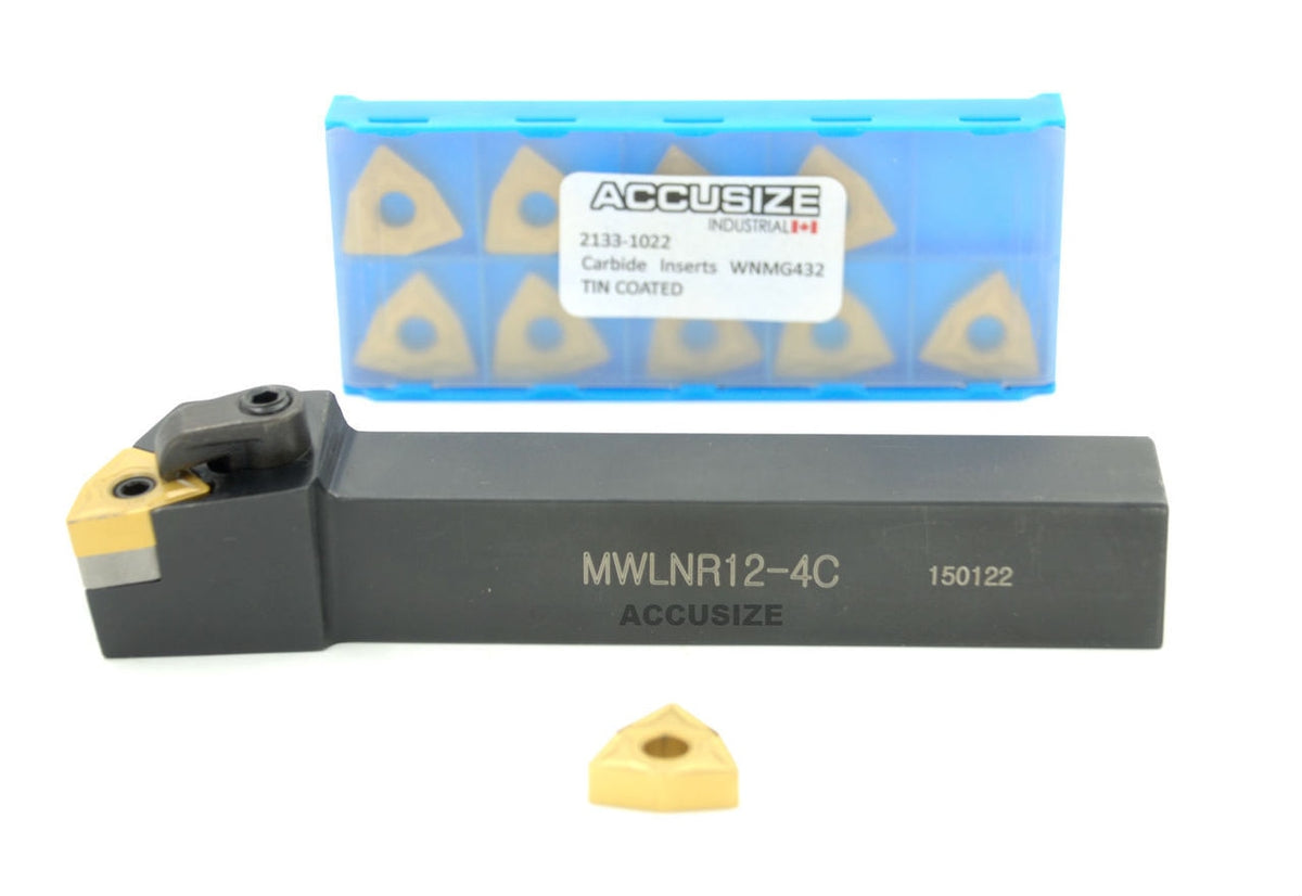 Porte-outils MWLN R/L avec 10 inserts en carbure supplémentaire WNMG