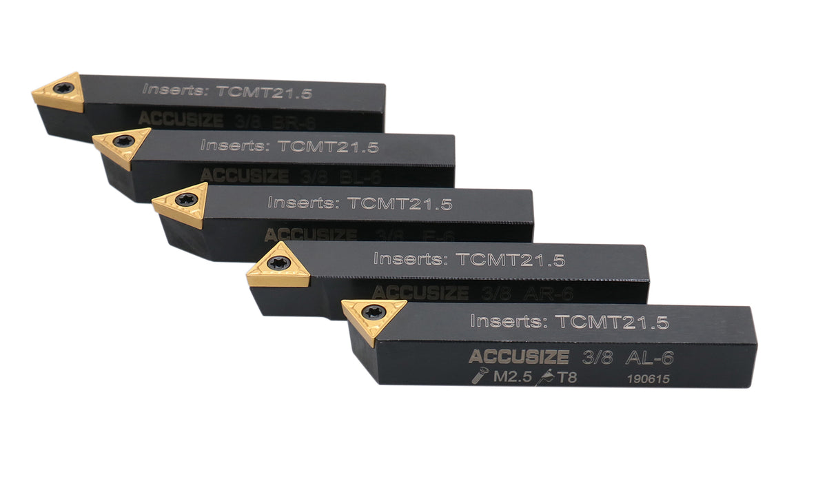3/8'' 5 Pc Indexable Turning Tool Set, 2380-5062