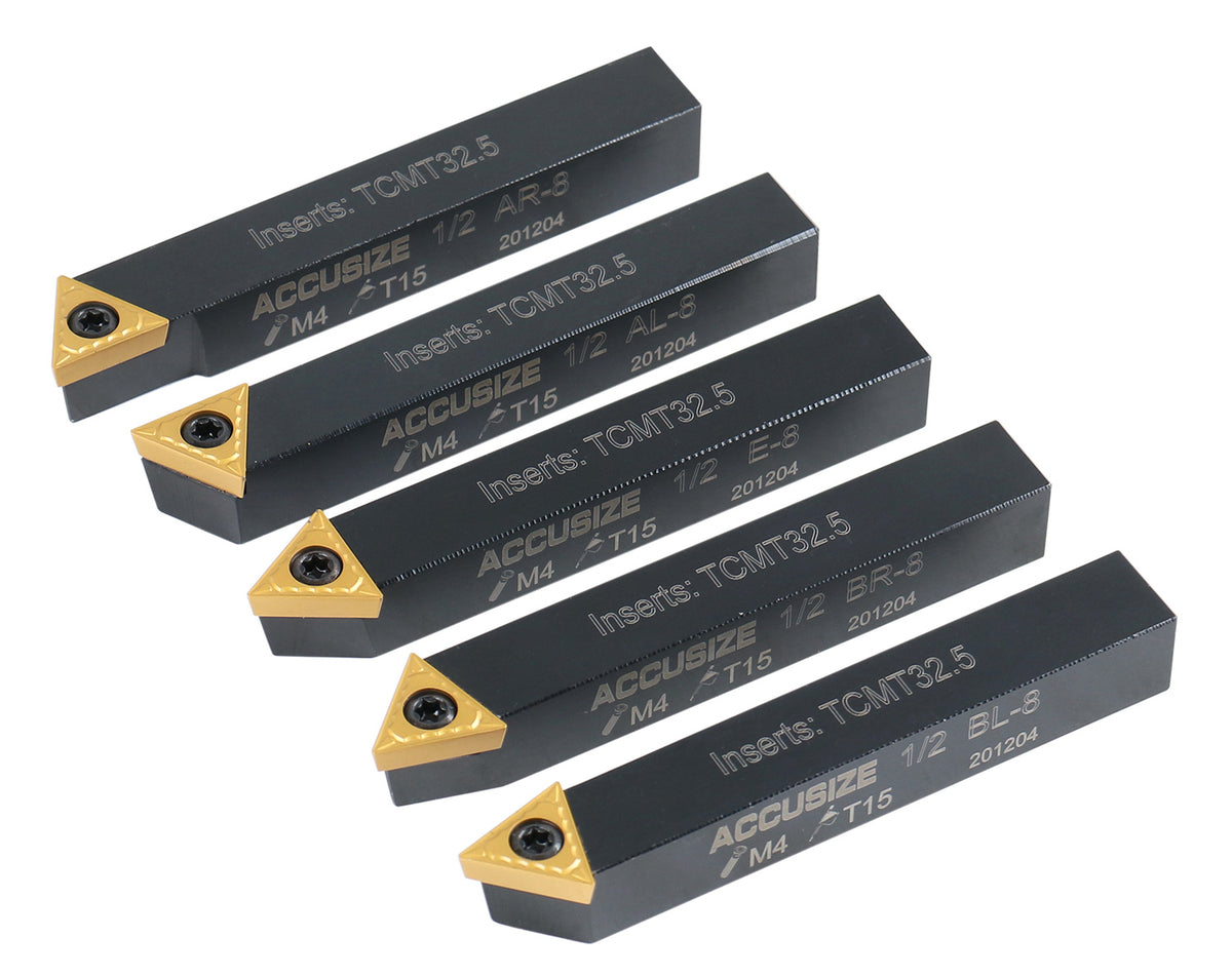 1/2'' 5 Pc Indexable Turning Tool Set, 2380-5082
