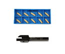 Porte-outils à découpage indexables avec inserts en carbure pour acier et aluminium