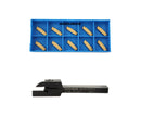 Porte-outils à découpage indexables avec inserts en carbure pour acier et aluminium