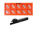 Porte-outils à découpage indexables avec inserts en carbure pour acier et aluminium