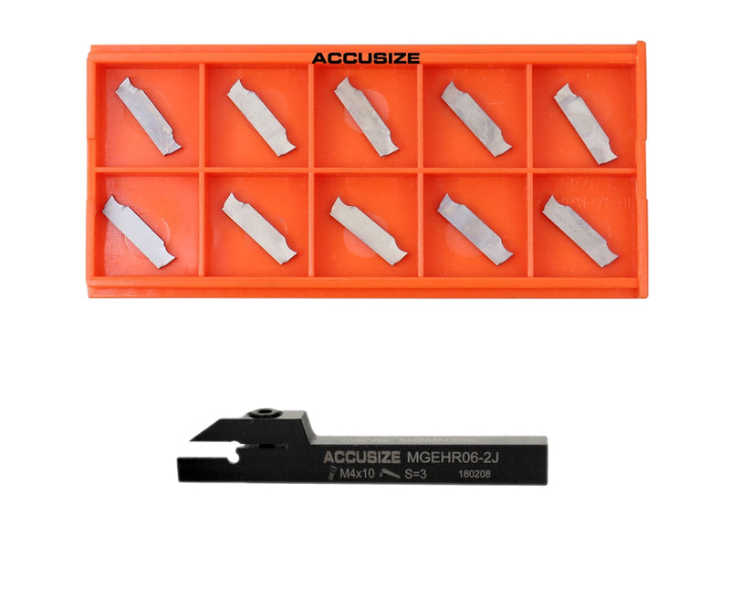 Indexable Cut-off Tool Holders with Carbide Inserts for Steel or Aluminum