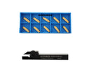 Porte-outils à découpage indexables avec inserts en carbure pour acier et aluminium