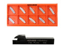 Porte-outils à découpage indexables avec inserts en carbure pour acier et aluminium