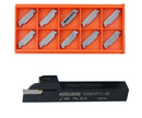 Porte-outils à découpage indexables avec inserts en carbure pour acier et aluminium
