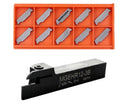 Porte-outils à découpage indexables avec inserts en carbure pour acier et aluminium
