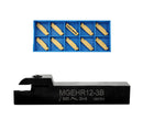 Porte-outils à découpage indexables avec inserts en carbure pour acier et aluminium