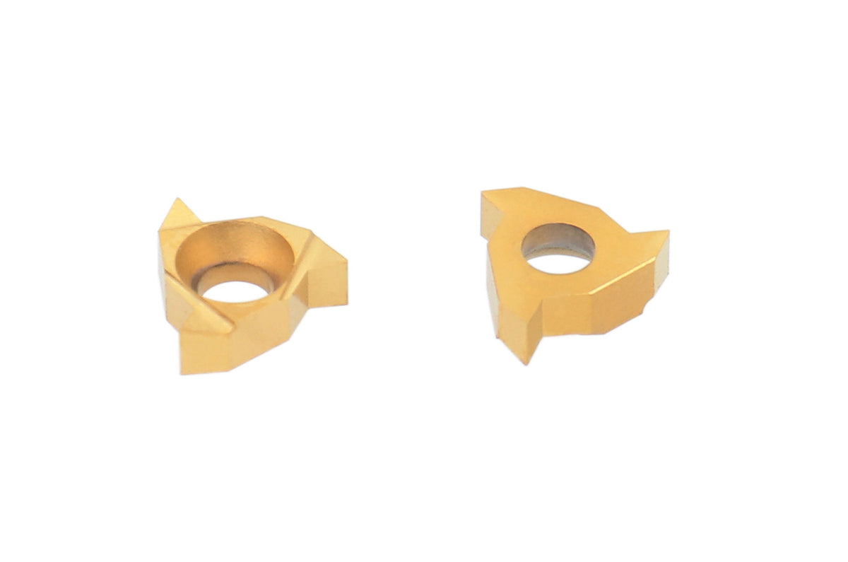 2 pièces de chaque type d'inserts en carbure pour les jeux d'outils de tournage en carbure Accusize 7ps indexables, enduit CVD et revêtu d'étain, total de 10 pièces