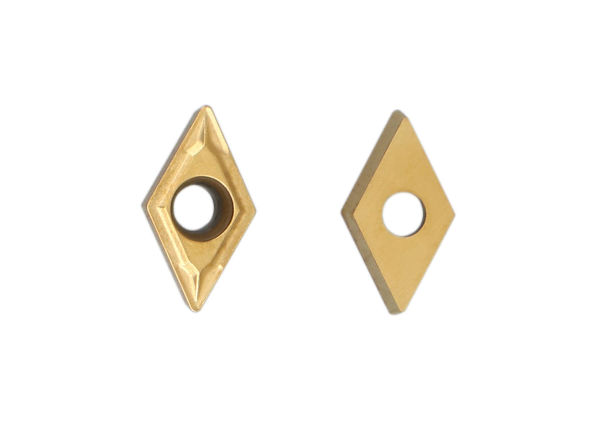 2 pièces de chaque type d'inserts en carbure pour les jeux d'outils de tournage en carbure Accusize 7ps indexables, enduit CVD et revêtu d'étain, total de 10 pièces
