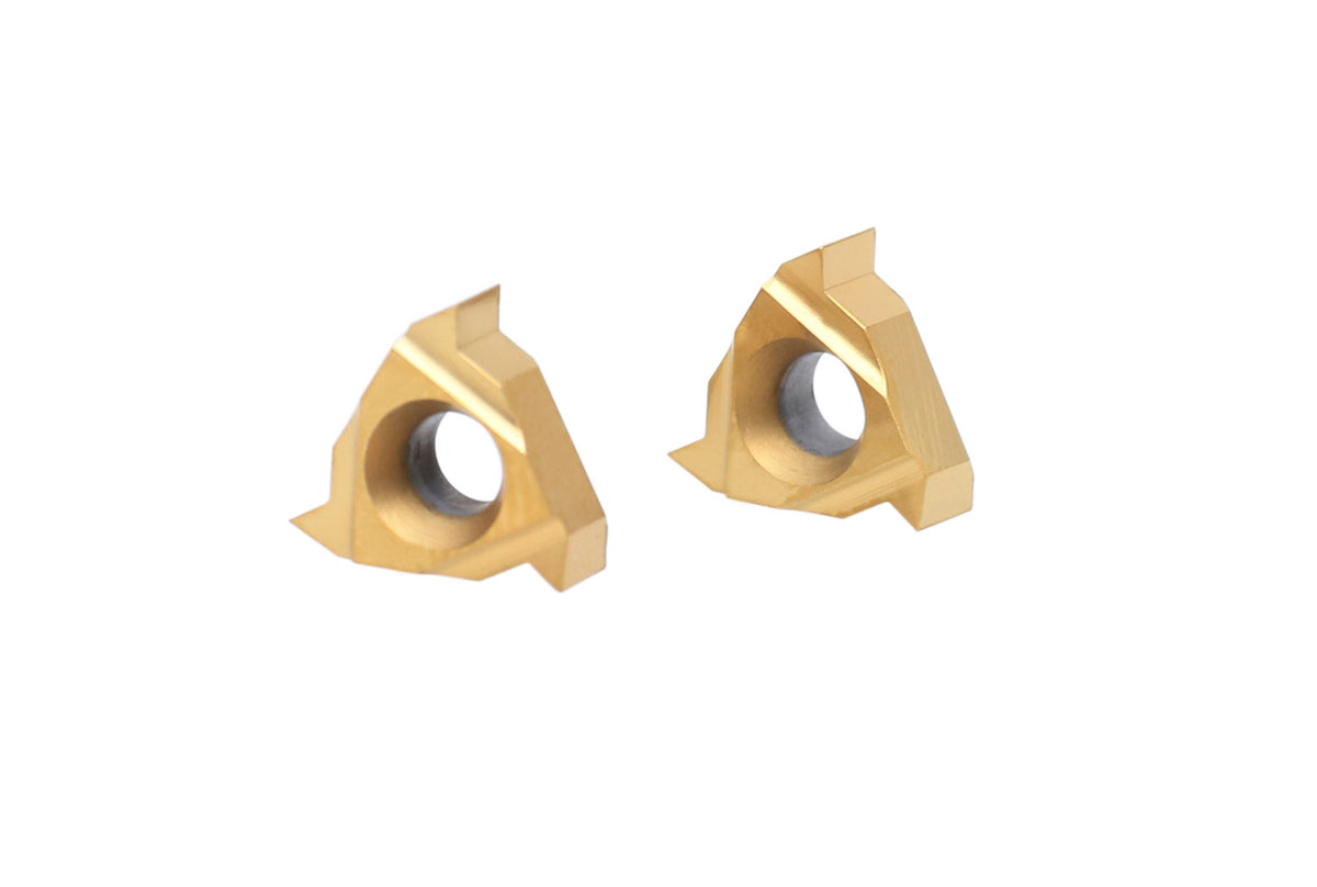 2 pièces de chaque type d'inserts en carbure pour les jeux d'outils de tournage en carbure Accusize 7ps indexables, enduit CVD et revêtu d'étain, total de 10 pièces