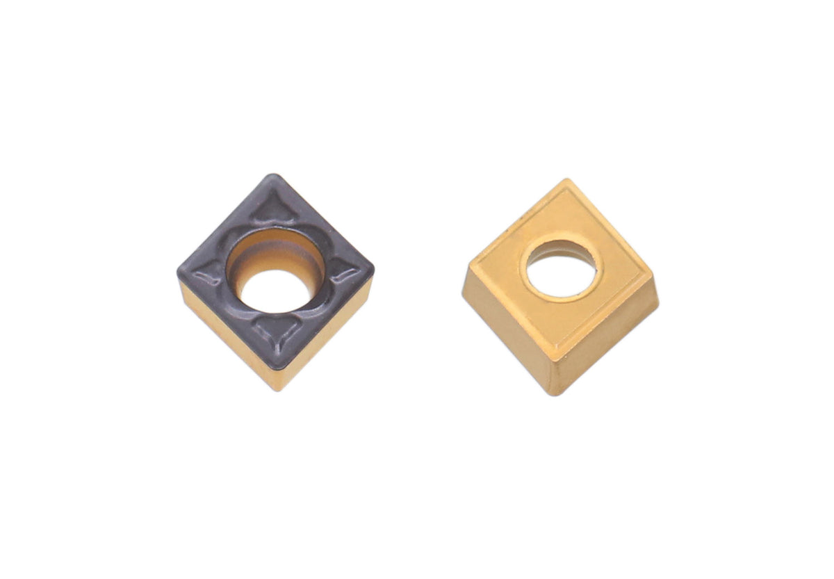 2 pièces de chaque type d'inserts en carbure pour les jeux d'outils de tournage en carbure Accusize 7ps indexables, enduit CVD et revêtu d'étain, total de 10 pièces