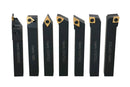 7 pc Indexable Carbide Turning Tools w/ Extra Inserts
