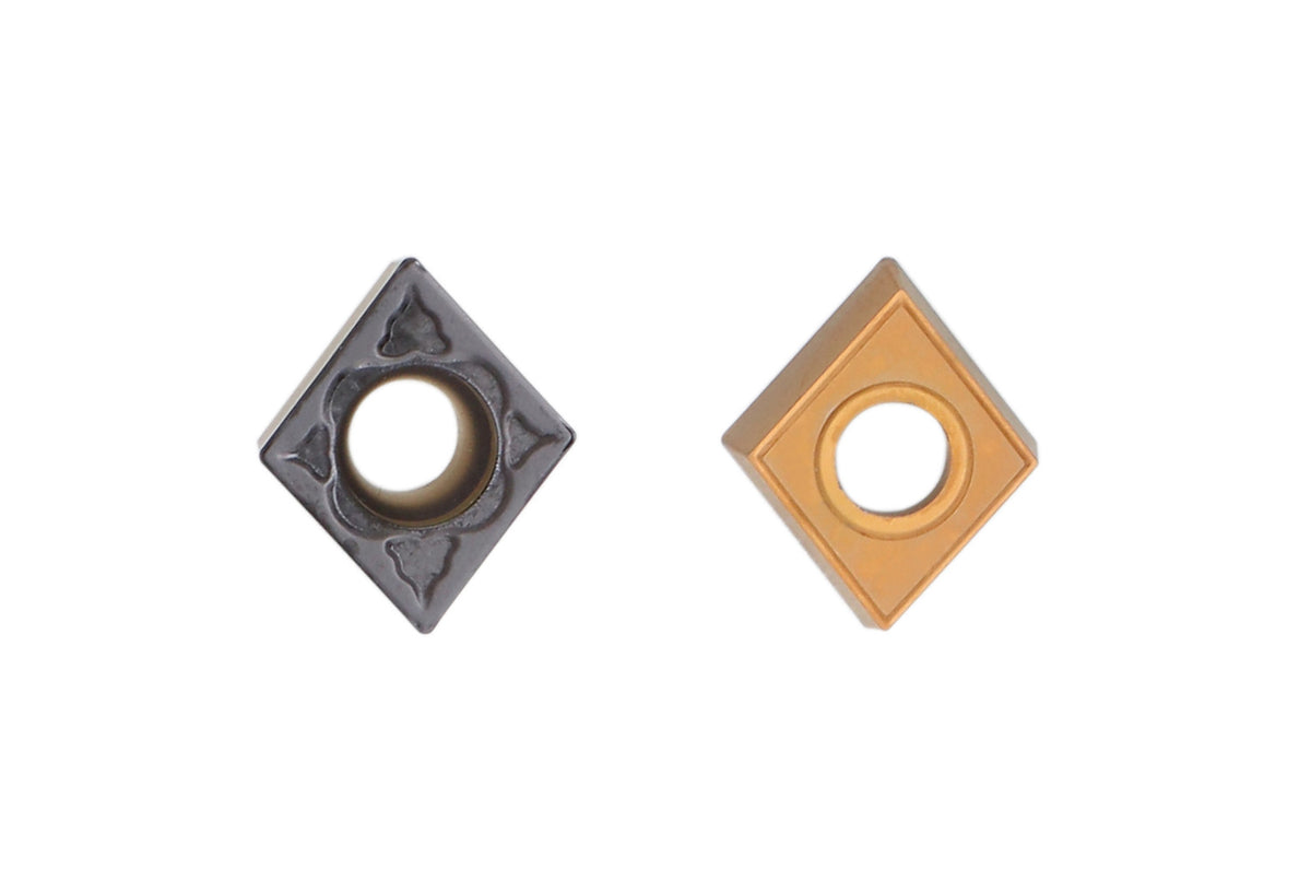 2 pièces de chaque type d'inserts en carbure pour les jeux d'outils de tournage en carbure Accusize 7ps indexables, enduit CVD et revêtu d'étain, total de 10 pièces