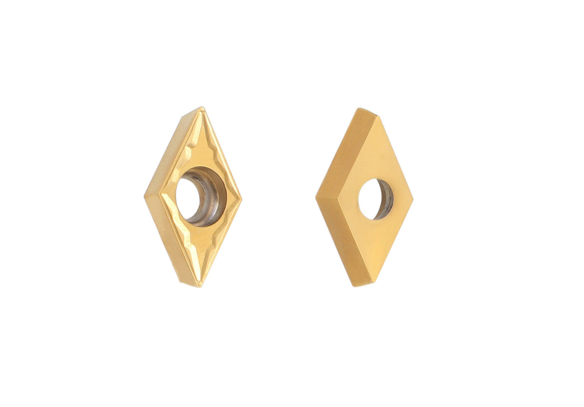 2 pièces de chaque type d'inserts en carbure pour les jeux d'outils de tournage en carbure Accusize 7ps indexables, enduit CVD et revêtu d'étain, total de 10 pièces