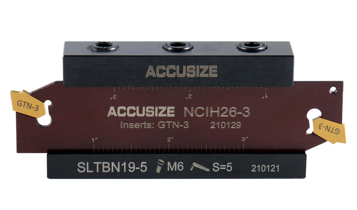 3/4'' Self-Lock Block Sltbn19-5 with 5 Pcs Gtn-3 Inserts, 5 Pcs Gtn-4 Inserts, Blade Ncih26-3 and Blade Nich26-4, 2410-0013