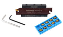 1'' Self-Lock Block Sltbn25.4-6 with 10 Pcs Gtn-3 Carbide Inserts and 1 Pc 0.120'' Width Ncih32-3 Blade, 2410-1010