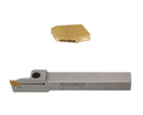 Porte-rainures et coupures indexables robustes avec embouts GTN extra 10 enrobés en carbure étN, 3/8", 1/2', 3/4", & 1", main droite
