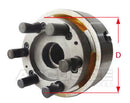 Fully Machined Lathe Chuck Back Plate, D1 Type Adapter for Most 4 Jaw Independent Chucks