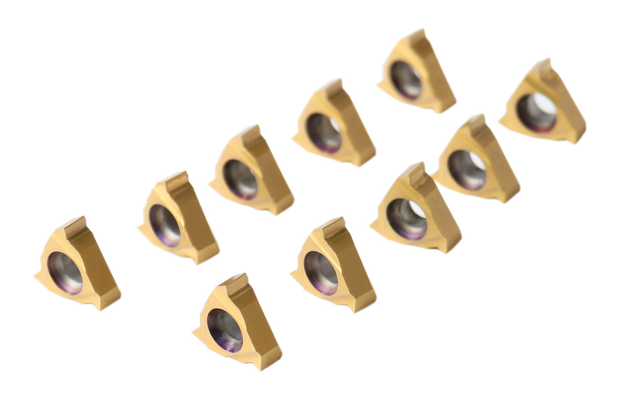 AG60, A60, Carbide Threading Inserts, TiN Coated, 10 Pcs/Box
