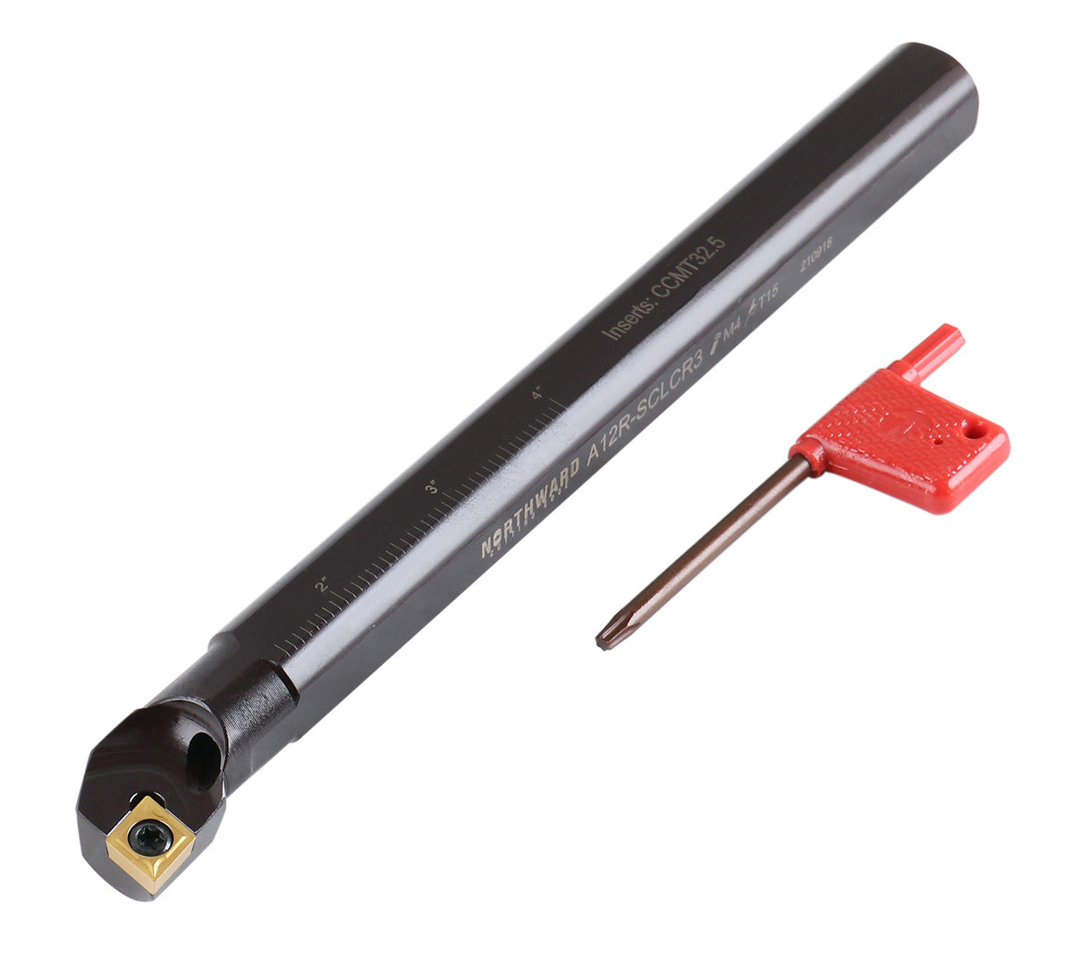 3/4'' Shank by 7.98'' Oal Right Hand Sclcr Coolant Through Indexable Boring Bar with 1 Ccmt Carbide Insert, 2800-0038