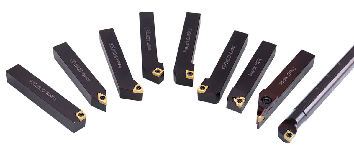 3/4" 9 Pieces/Set, Indexable Carbide Turning Tools and Boring Bar, 2988-0034