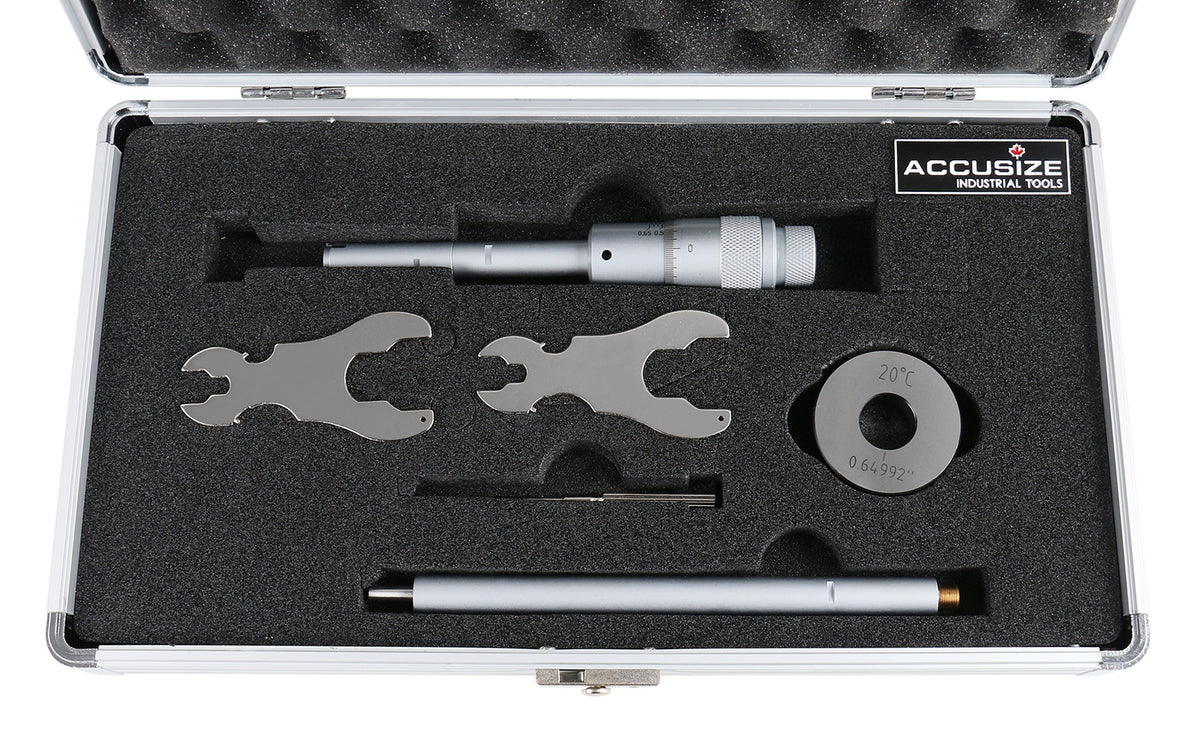 Three -Point Internal Micrometers, Ratchet Stop