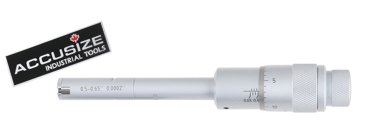 Three -Point Internal Micrometers, Ratchet Stop