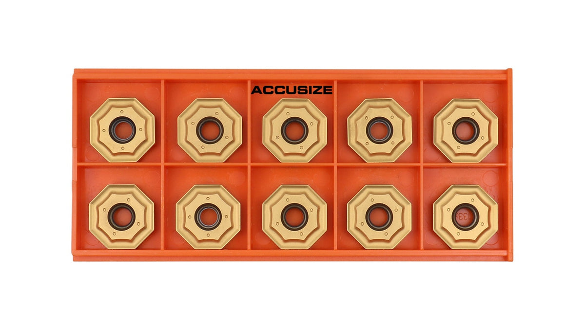 Inserts octogonaux en carbure double face ONHU080608-M, revêtement PVD