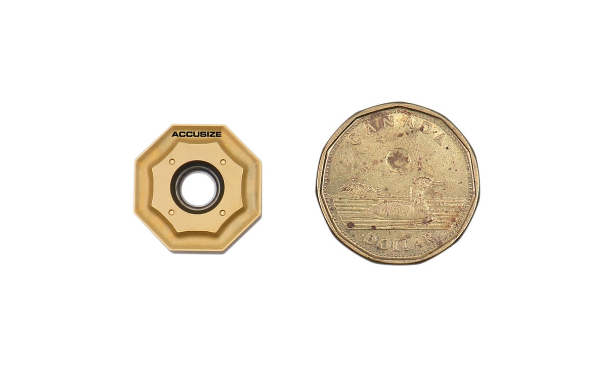 Inserts octogonaux en carbure double face ONHU080608-M, revêtement PVD