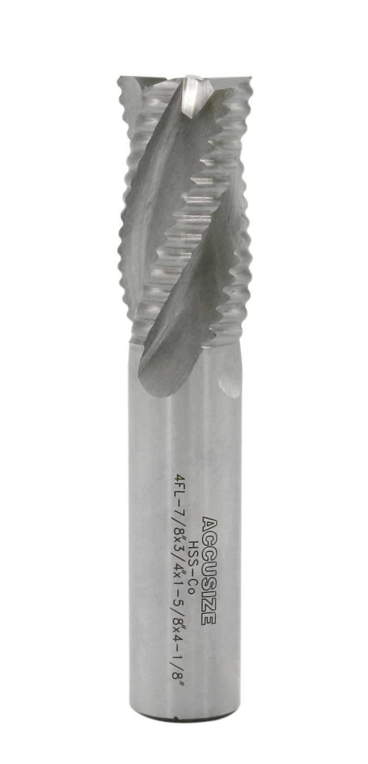 Fraises d'extrémité d'ébauche M42 -8% Cobalt, Dent standard