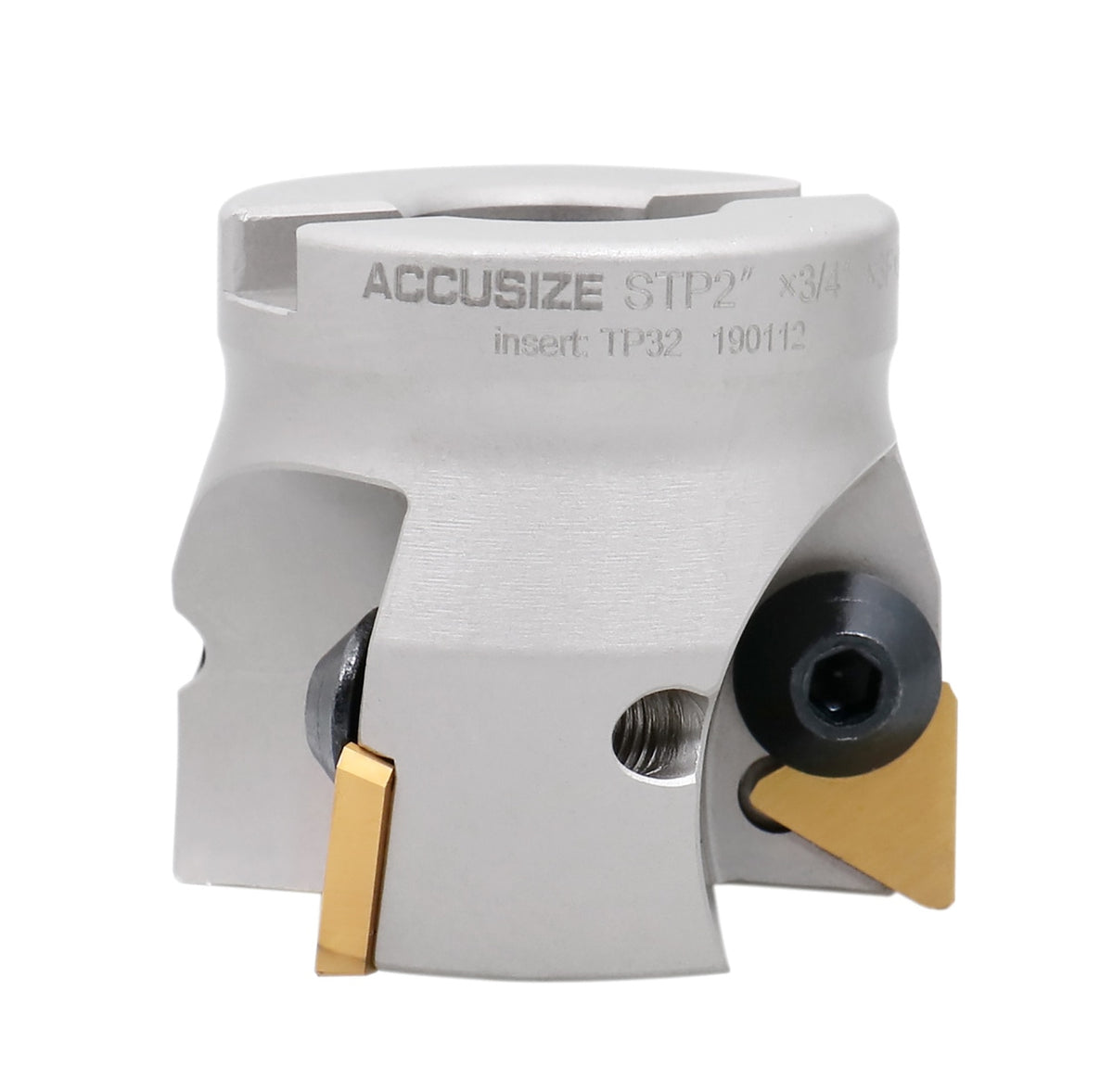 Indexable Face Shell Milling Cutter, 90 Deg., Positive Rake with TPG322 Inserts, Nickel-Plated Body