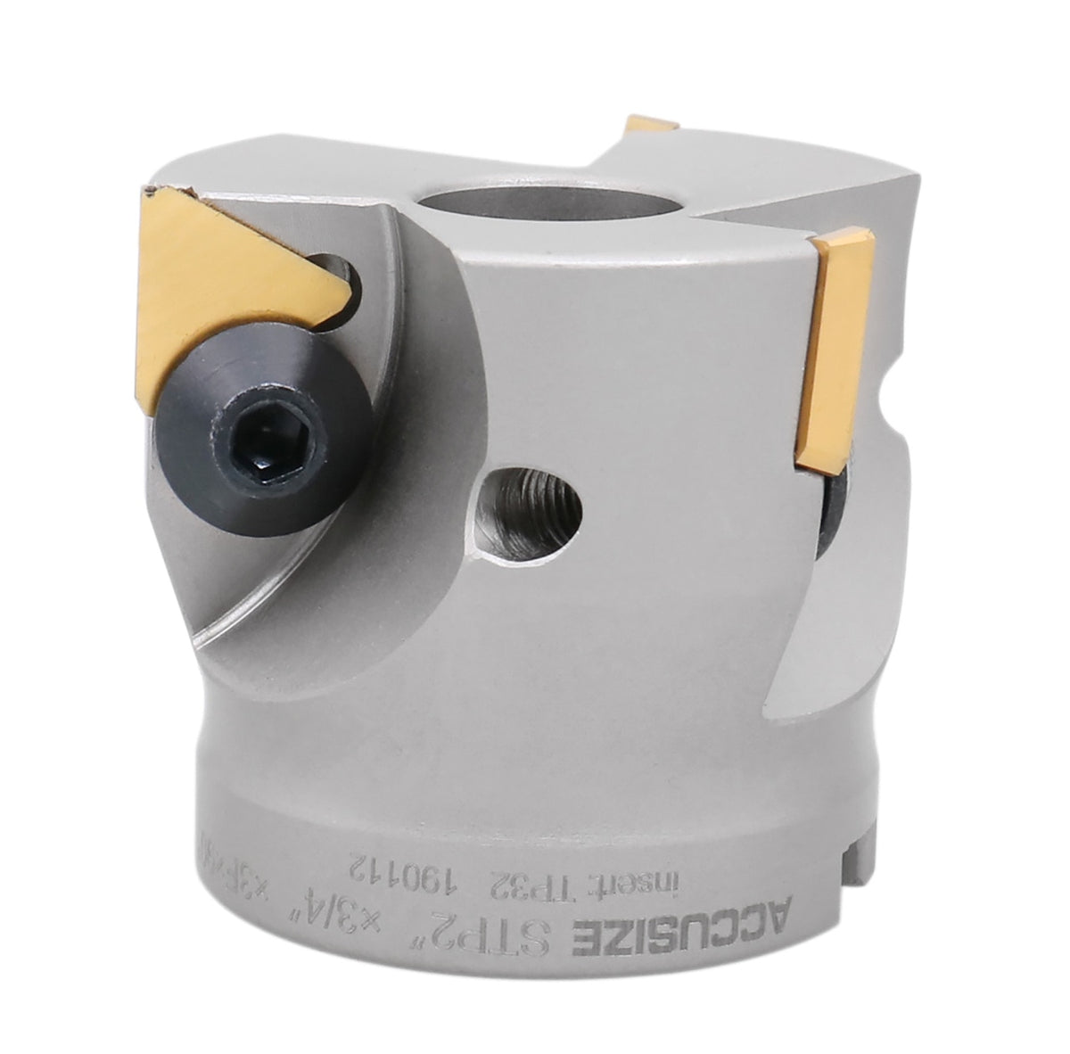 Indexable Face Shell Milling Cutter, 90 Deg., Positive Rake with TPG322 Inserts, Nickel-Plated Body