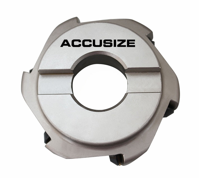 75 Degree Positive Rake Indexable Face Milling Cutters, with SPG422 Carbide Inserts Installed, Nickel Plated Body